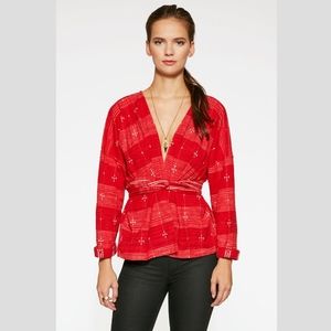 NWT Ace & Jig Capital Kimono in Cardinal